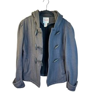 Mossimo Hooded Jacket with Toggle Buttons - Size Medium
